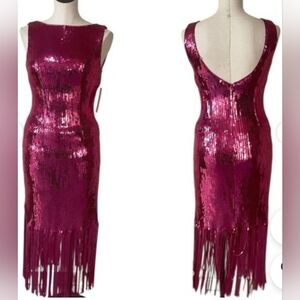 Nanette Lapore Sequin Fringe Gown